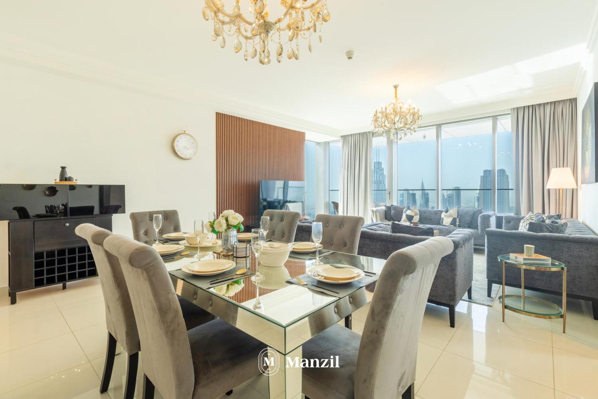 Manzil - 3br In Boulevard Point Connected To Mall With Incredible View Of Burj Khalifa Dubai