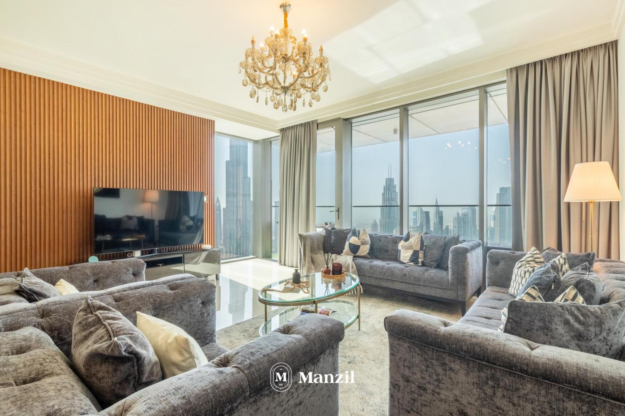 Apartment Manzil - 3br In Boulevard Point Connected To Mall With Incredible View Of Burj Khalifa